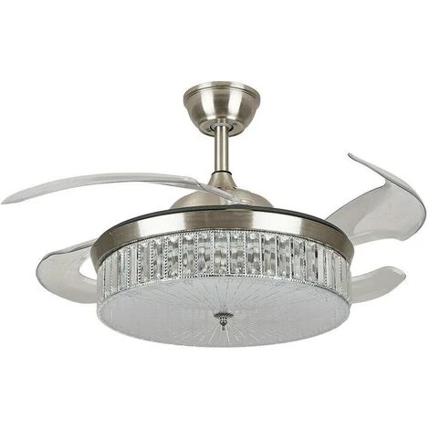 GOJOY Ventilateur De Plafond LED Moderne De 42 Pouces Avec Lustre En Cristal Allumant 3 Couleurs De Lumière Ventilateur Télécommande 36W â Image 4