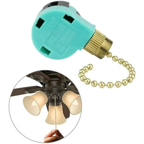 AOUGO Pièces ZE-268S6 3 Vitesses 4 Fils Interrupteur De Ventilateur De Plafond Interrupteur De Chaîne De Traction De Commande D'éclairage Mural â Image 2