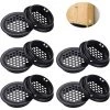 PESCE Grille De Ventilation Inox Ronde Grille Ventilation Inoxydable Grille De Ventilation Inox Ronde 10 Pièces Grille D’aération Noir Pour Armoire Placard Ventilation Pour Cuisine Meubles