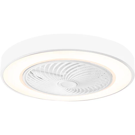 SUPERSELLER Lixada FS0030 Ventilateur De Plafond Avec éclairage Avec Télécommande Ventilateur Lampe Téléphone APP BT Control Lumière 3 Couleurs Gradation En Continu Éclairage LED à Vent à 3 Vitesses Pour Chambre à Coucher Salon Salle à Manger - Blanc