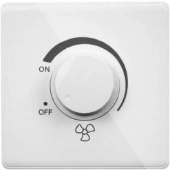 OSQI 86 Type Réglage Du Ventilateur De Plafond Contrôleur De Vitesse En Continu Interrupteur Mural 220V 10A Interrupteur De Commande De Vitesse Du Ventilateur De Plafond Blanc