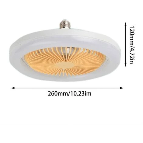 OSQI Ventilateur De Plafond Avec Lumière Intégrée | Ventilateur De Plafond Encastré à Lumière LED 30 W Pour Intérieur | Ventilateur à 3 Pales Avec Protection Tournante Pour Cuisine Salle De Bain – Image 2