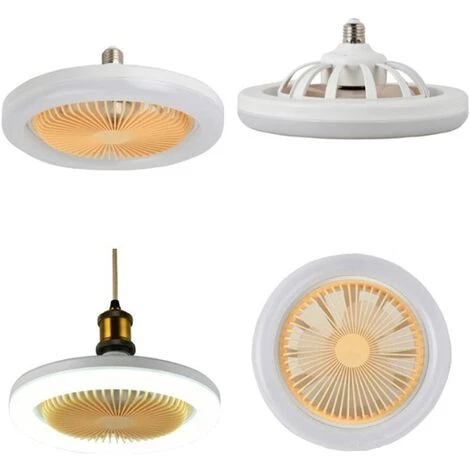 OSQI Ventilateur De Plafond Avec Lumière Intégrée | Ventilateur De Plafond Encastré à Lumière LED 30 W Pour Intérieur | Ventilateur à 3 Pales Avec Protection Tournante Pour Cuisine Salle De Bain – Image 3