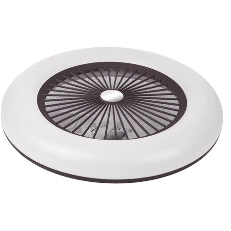 SUPERSELLER Ventilateur De Plafond Avec éclairage LED Vitesse Du Vent Réglable Avec Télécommande Sans Batterie 36W Plafonnier LED Moderne Pour Chambre Salon Salle à Manger - Marron – Image 2