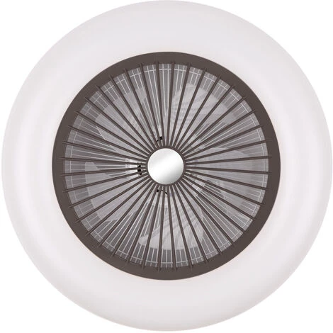 SUPERSELLER Ventilateur De Plafond Avec éclairage LED Vitesse Du Vent Réglable Avec Télécommande Sans Batterie 36W Plafonnier LED Moderne Pour Chambre Salon Salle à Manger - Marron – Image 4