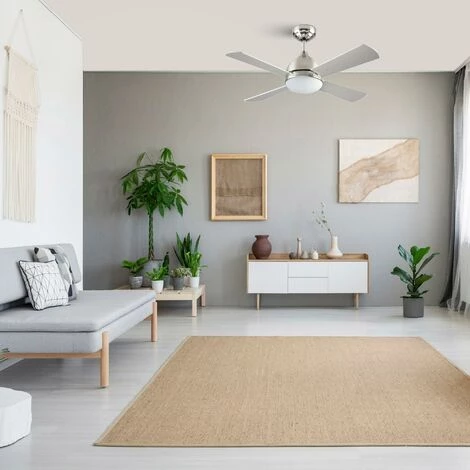 LEDS·C4 IP20 Borneo E27 15W Nikel Santininado Blanco Fan â Image 2