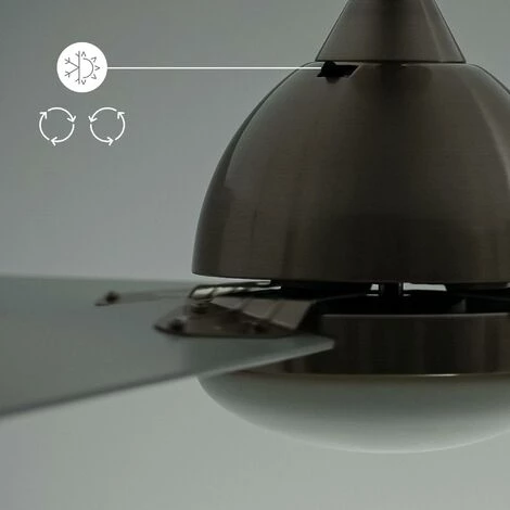 LEDS·C4 IP20 Borneo E27 15W Nikel Santininado Blanco Fan â Image 4