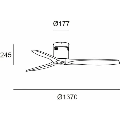 LEDS·C4 Éventail De Nickel En Bois De 245 Mm IP20 â Image 5
