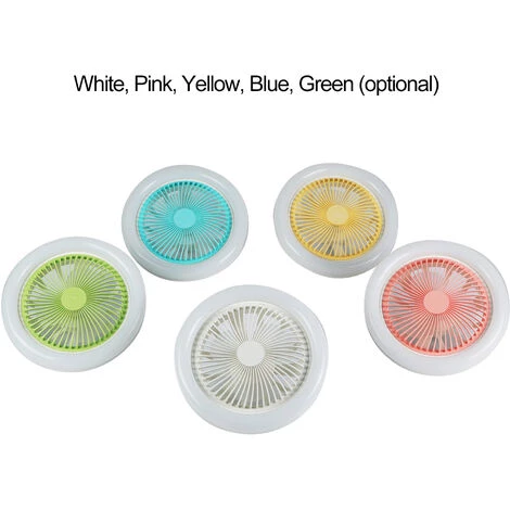 SUPERSELLER Plafonnier E27 Tête De Lampe Plafond Double Usage Ventilateur Lampe Réglage 3 Vitesses Petit Ventilateur De Plafond Lumière Pour Chambre D'enfants Chambre - Jaune – Image 5